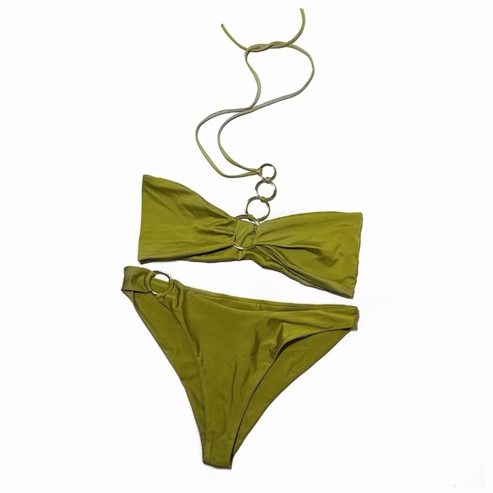 OH POLLY Green Ring Detail Bikini